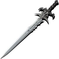 Espada réplica Frostmourne de World of Warcraft, 120 cm, acero inoxidable, con peana de pared