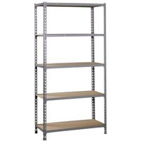 Estantería Metálica Maderclick Plus 5/300 sin tornillos 2000x1000x300mm