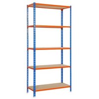 Estantería Metálica Sin Tornillos con Aglomerado Maderclick Superplus 5/500 2000x1100x500 mm