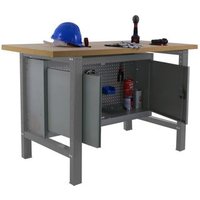 Banco de Trabajo Industrial Bt6 con Cajón de Madera Plywood 1200x120 mm