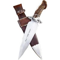 Cuchillo de Remate Muela Mastin, Hoja de Acero Inoxidable 24,5 cm, Puño con Asta de Ciervo
