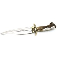 Cuchillo De Lujo Muela Cervus Cervus-26l con Empuñadura de Ciervo y Guarda de Latón Fundido