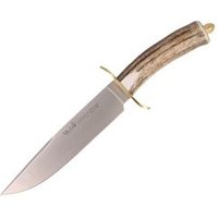 Cuchillo de Caza Sarrio 19a – Hoja Mova 19,5 cm – Puño de Ciervo y Latón