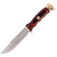 Cuchillo de Caza Muela BWF-10 con Puño de Madera Prensada y Pin Decorativo, Hoja de 10 cm