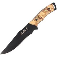 Cuchillo De Supervivencia Muela con Hoja de 15 cm y Recubrimiento PTFE, Camuflaje Typhoon y Desierto