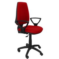 Silla de oficina ergonómica con mecanismo permanente y regulable en altura, asiento y respaldo tapizados en tejido Bali, brazos fijos