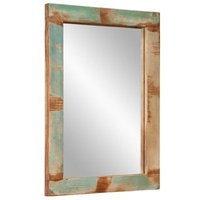 Espejo Vidaxl de Vidrio y Madera Maciza Reciclada 70x50 cm