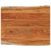 Tablero de mesa rectangular borde natural Acacia 100x80x2,5 cm Vidaxl