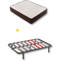 Paquete Colchón Descansin + Somier con Patas 135 x 190 cm – Alta Firmeza y Silencioso