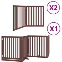 Puerta de perros plegable de 8 paneles de madera de álamo 640 cm