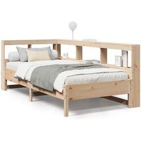 Cama con estantería sin colchón madera maciza de pino 100x200cm Vidaxl