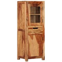 Aparador Alto de Madera Maciza Acacia 40x34x110 cm