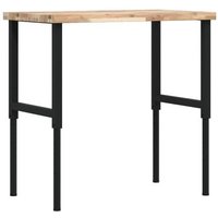 Banco de Trabajo Rectangular de Madera Maciza 100x60x73-99,5 cm – Vidaxl