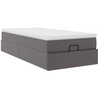 Estructura Cama Otomana 100x200cm con Colchón Cuero Sintético