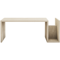 Mesa Baja de Madera con Efecto Piedra y Revistero - Melmo