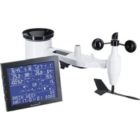 Reloj multifunción con termómetro, barómetro, higrómetro, anemómetro y pluviómetro