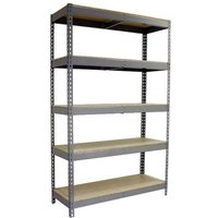 Estantería Media Carga Simonforte 1806-5 Con Aglomerado Galva/madera 2000x1800x600 mm