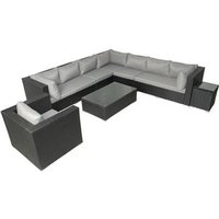 Salento Conjunto de Muebles Modulares de Jardín de 6 plazas de Resina Tejida