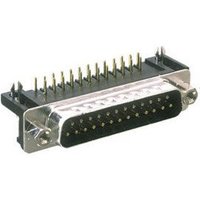 Paquete de 50 conectores macho D Sub. Circuito Impreso Acodado de 25 contactos Electro DH 08.120/25 MPN 8430552005895