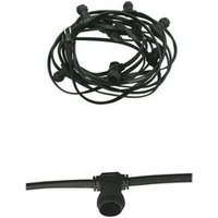 Guirnalda para 10 bombillas E27, separación 1 m, IP67