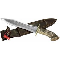 Cuchillo de lujo muela podenquero con asta de ciervo, hoja mova 26 cm, mango 13 cm