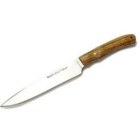 Cuchillo de caza Muela Criollo 17 cm con funda de cuero y cuchillas de madera de olivo