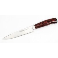 Cuchillo de caza Muela Gaucho 16r con puño de madera prensada y casquillo inoxidable, hoja de 16 cm Mova con tarjeta multiusos de regalo