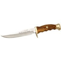 Cuchillo de Caza Muela Ranger-14 con Puño de Madera de Olivo y Latón, 175 g, 25,5 cm