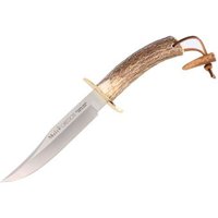Cuchillo de caza Muela Gredos Gred-16, 16 cm hoja mova, puño de ciervo y latón