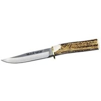 Cuchillo de Caza Muela Gredos Gred-12a con Puño de Asta de Ciervo y Latón, Hoja de 12 cm Mova