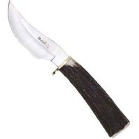 Cuchillo de Caza Muela DP-10A – Hoja 14 cm, Puño de Ciervo y Latón
