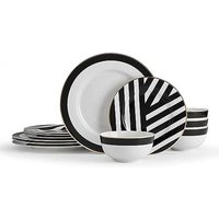 Mikasa Luxe Deco Vajilla de Porcelana 12 piezas