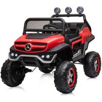 Mercedes Unimog Coche Eléctrico con Asientos de Cuero y Ruedas Eva De Chipolino