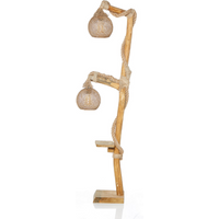 Lámpara de pie de madera con cuerda y aro – Alex