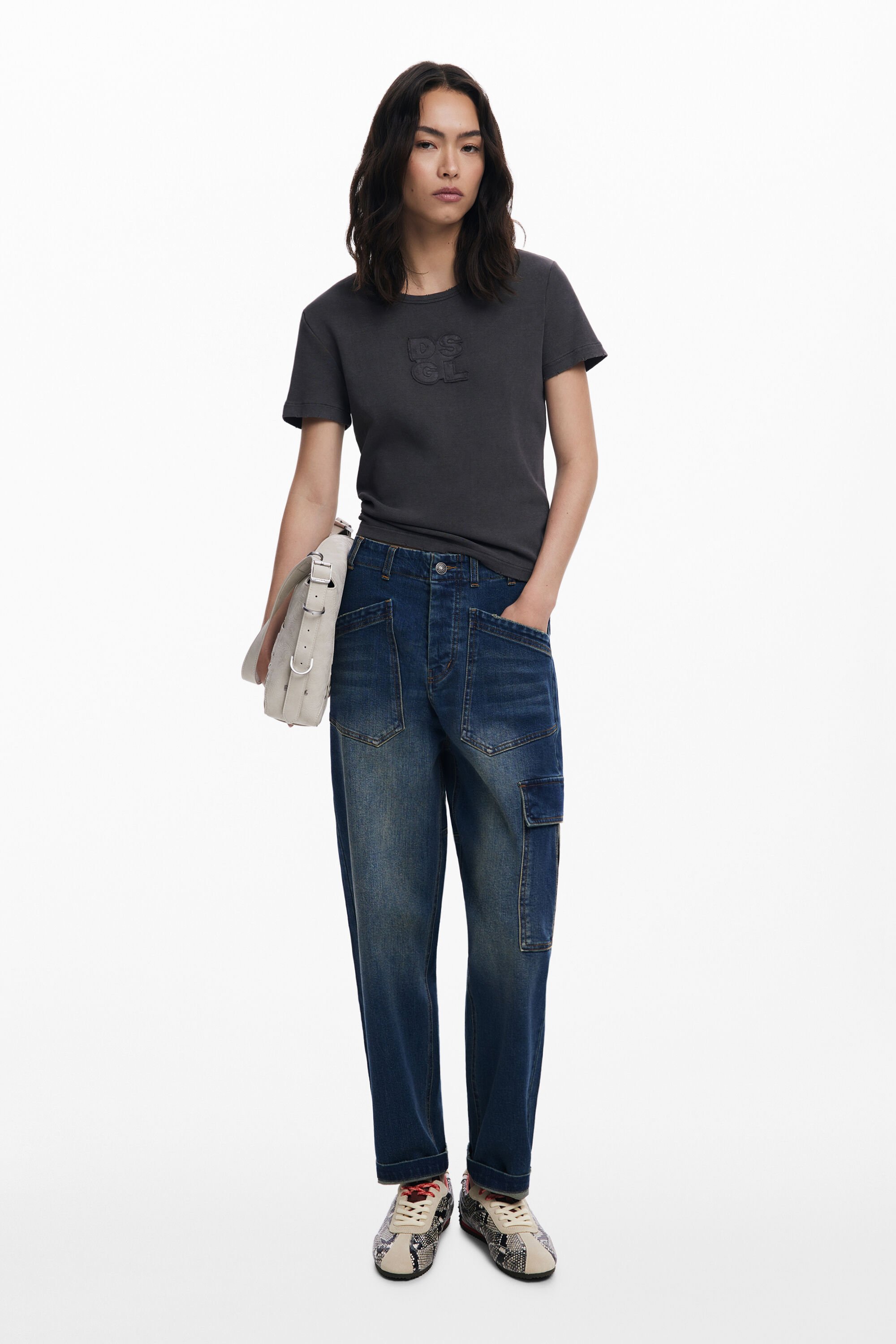 Desigual Vaquero Baggy con bolsillos para hombre