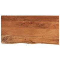 Encimera de baño rectangular de madera maciza acacia 120x60x3,8 cm