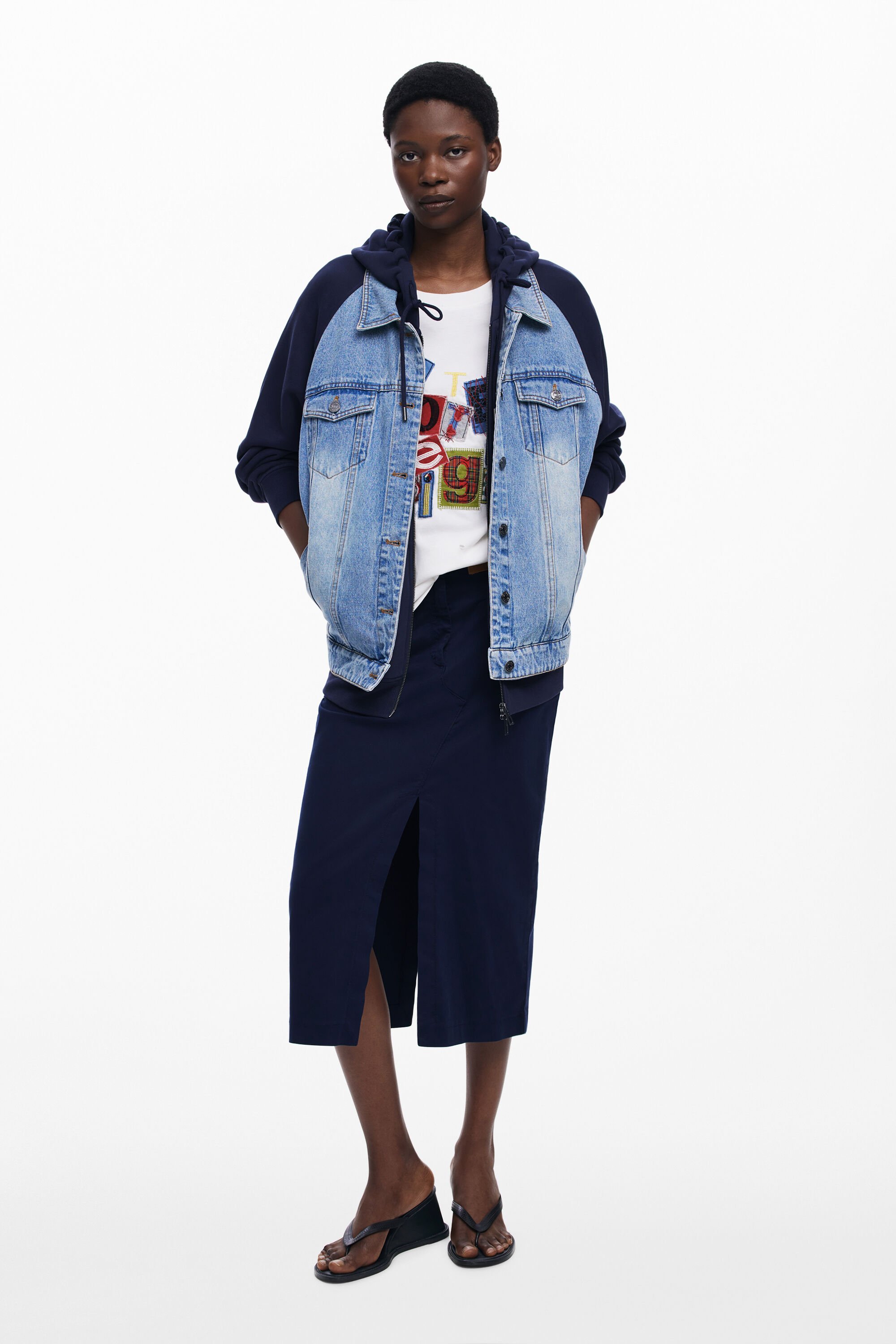 Desigual Sudadera híbrida Botter