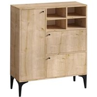 Ewa Aparador Alto de 3 Puertas y 4 Hornacinas 100x125cm