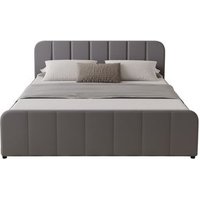 Tampa de Cama con Caja de Almacenamiento 140x190 cm en Terciopelo