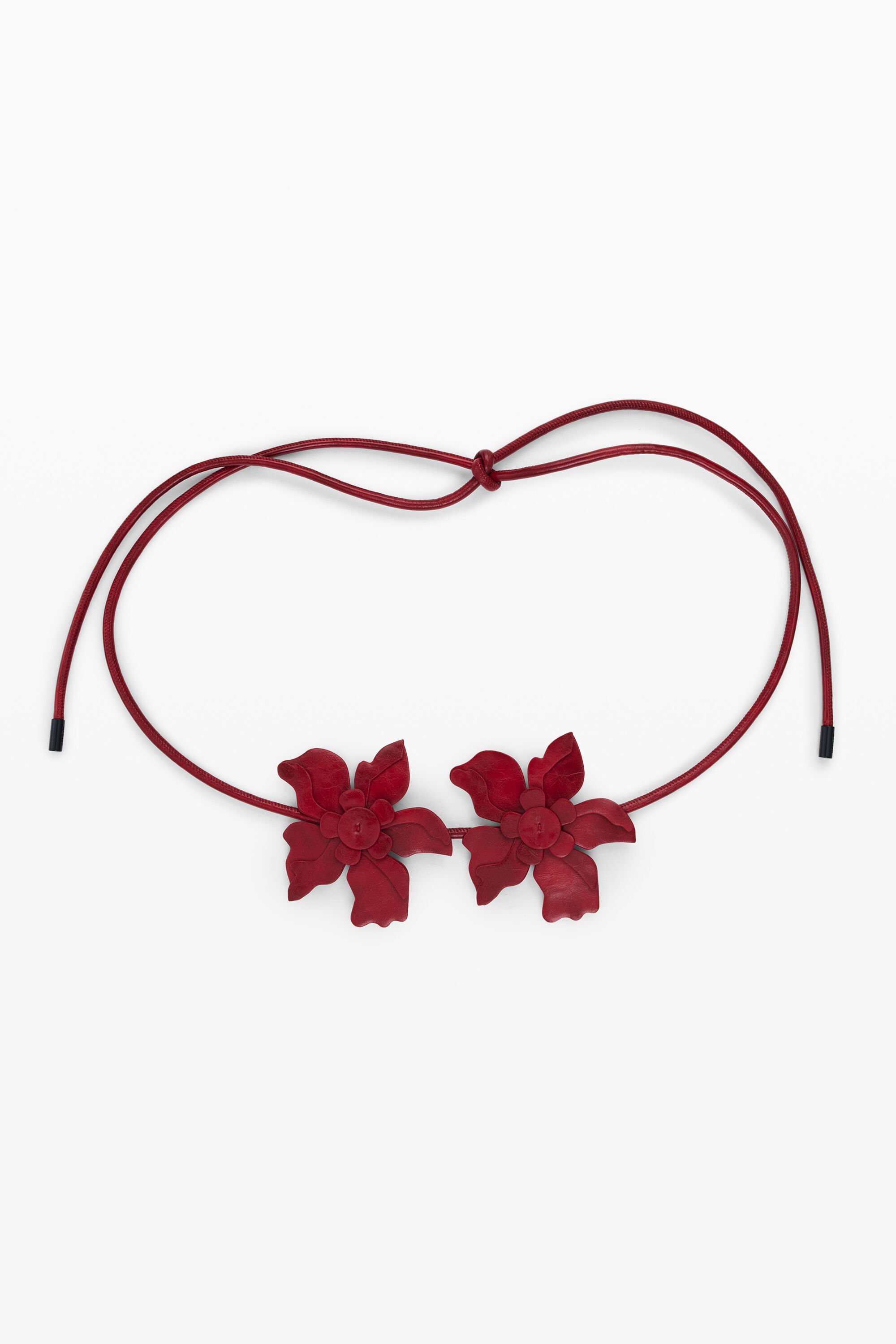 Desigual Cinturón de piel con flores para hombre