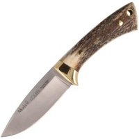 Cuchillo de caza Muela Colibrí Col-7a con asta de ciervo y latón, 15,5 cm, 75 g