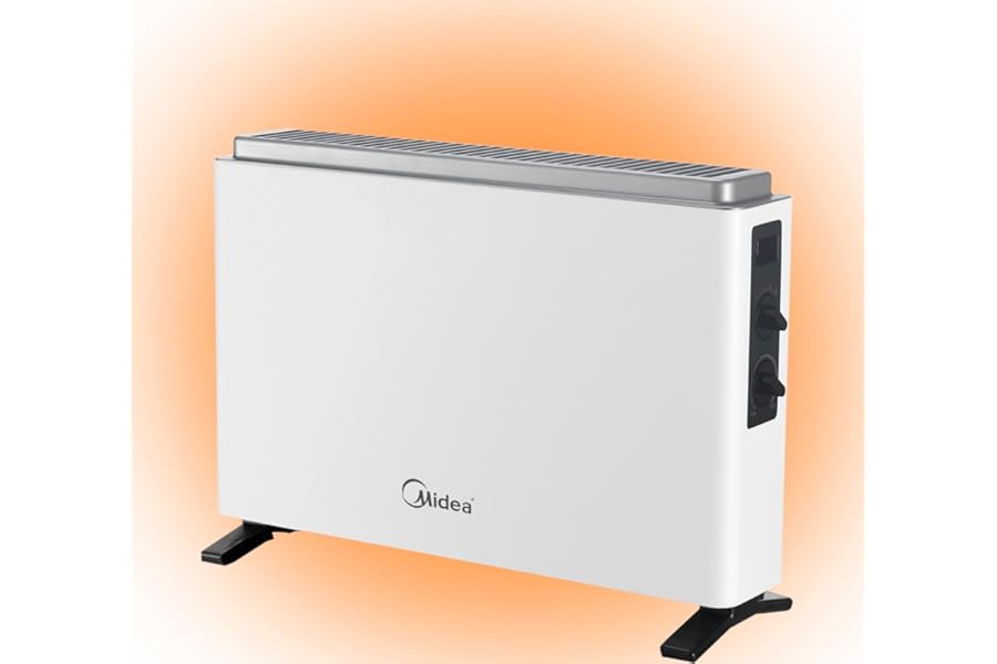 MIDEA Convector Radiador Eléctrico 2000W con Termostato Regulable