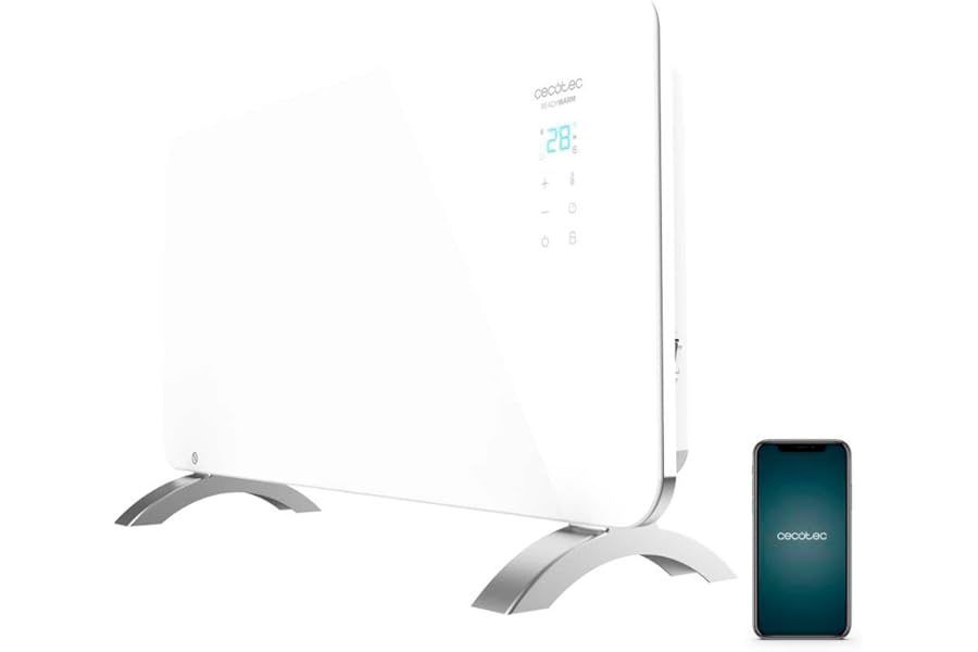 Cecotec Radiador Eléctrico Ready Warm 6700 1500W Wi‑Fi con Termostato Regulable y Temporizador