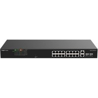 Switch Reyee 16 puertos RJ45 POE+ 10/100 Mbps, 2 uplinks Gigabit (no gestionado)