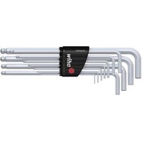 Wiha Juego de llaves Allen con cabezas esféricas hexagonales, 12 unidades