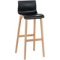 Taburete Hover con asiento de polipropileno y madera, 46x41x101 cm