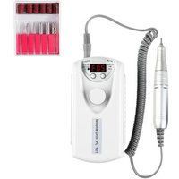 Pulidora de Uñas con Batería 2200mAh, 35,000 rpm, 6 Cabezas y 6 Limas