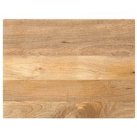 Tablero de Mesa Rectangular Madera Maciza Vidaxl 90x70x3,8 cm