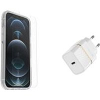 Kit Otterbox Symmetry Clear para iPhone 12/12 Pro con Protector Alpha y Cargador 20W