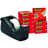 Cinta Adhesiva Invisible 3M + Dispensador (Paquete 10 Unidades)